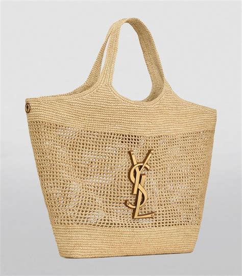 ysl pink raffia|saint laurent raffia tote.